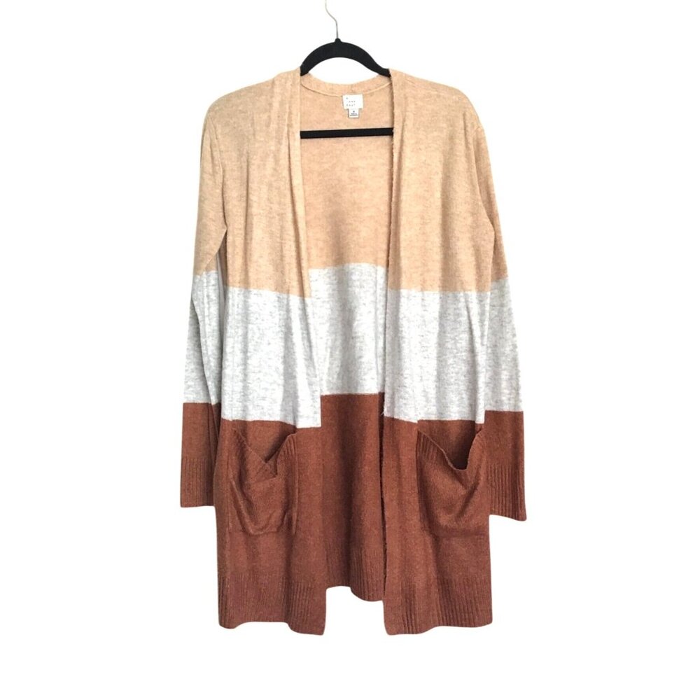 A NEW DAY- WOMENS OPEN FRONT SIDE POCKETS CARDIGAN SIZE SMALL